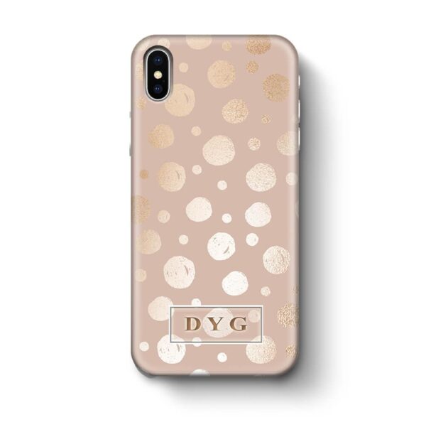 Glossy Dots With Initials - iPhone 3D Custom Phone Case - Cornish Custom Creations