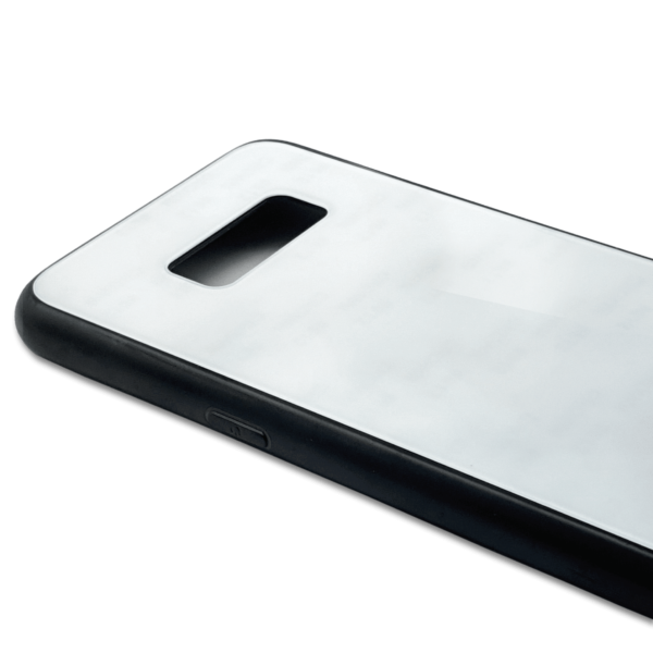 Glossy Geometric Patterns with Initials - Galaxy Glass Phone Case - Cornish Custom Creations