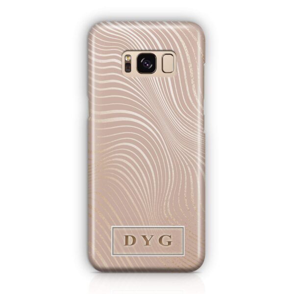 Glossy Waves With Initials - Samsung Galaxy 3D Phone Case - Cornish Custom Creations