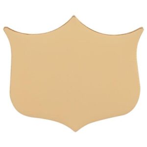 Gold Side Shield 40x35mm - Cornish Custom Creations