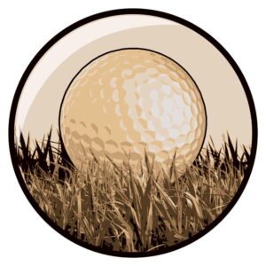 Golf Centre Gold 25mm - Cornish Custom Creations