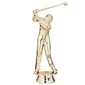 Golf Male Plastic Figure Gold - Cornish Custom Creations