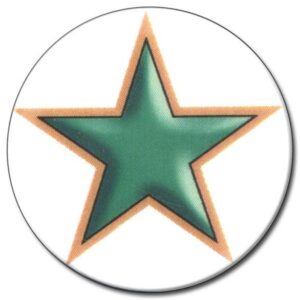 Green & Gold Star 25mm - Cornish Custom Creations