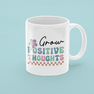 Grow Positive Thoughts' Mental Health Awareness Mug - Cornish Custom Creations