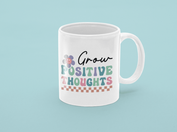 Grow Positive Thoughts' Mental Health Awareness Mug - Cornish Custom Creations