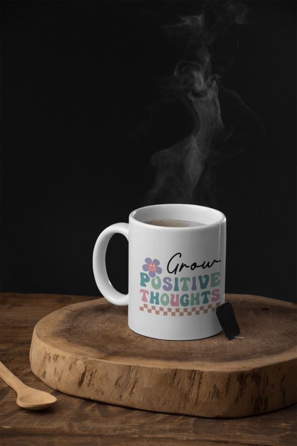 Grow Positive Thoughts' Mental Health Awareness Mug - Cornish Custom Creations