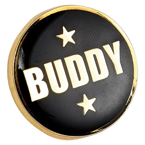 Heritage Buddy Pin Badge Black & Gold - Cornish Custom Creations