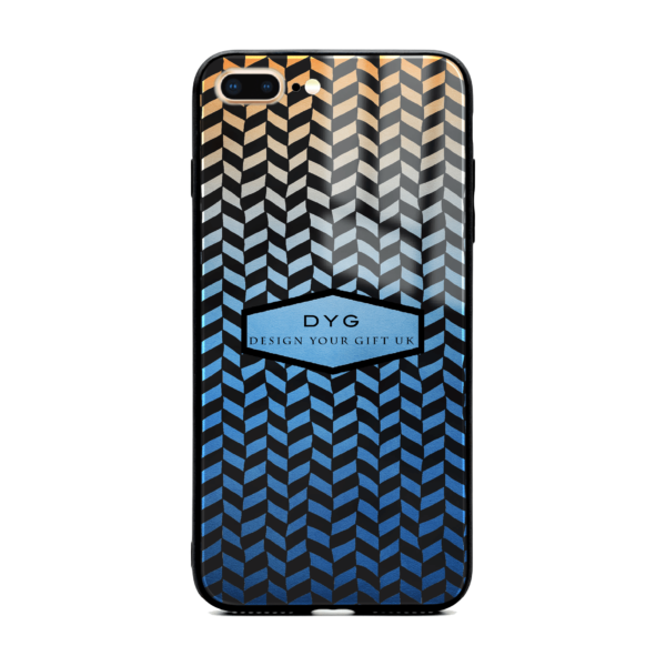 Hollow Geometric Pattern with Initial - iPhone Glass Phone Case - Cornish Custom Creations