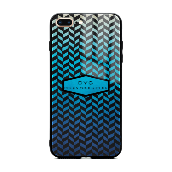 Hollow Geometric Pattern with Initial - iPhone Glass Phone Case - Cornish Custom Creations
