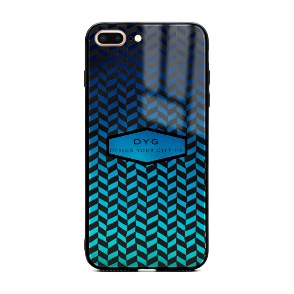 Hollow Geometric Pattern with Initial - iPhone Glass Phone Case - Cornish Custom Creations