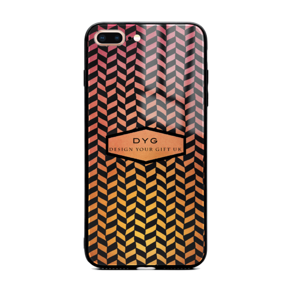 Hollow Geometric Pattern with Initial - iPhone Glass Phone Case - Cornish Custom Creations