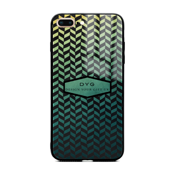 Hollow Geometric Pattern with Initial - iPhone Glass Phone Case - Cornish Custom Creations