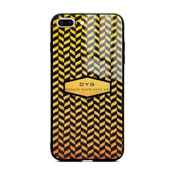 Hollow Geometric Pattern with Initial - iPhone Glass Phone Case - Cornish Custom Creations