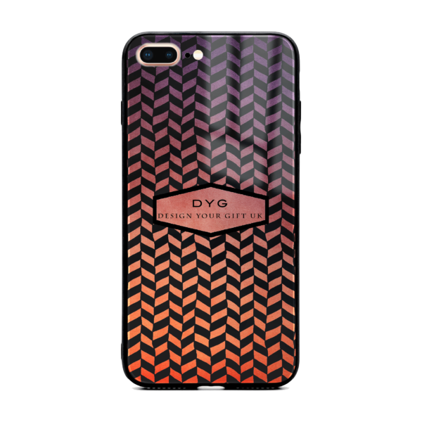 Hollow Geometric Pattern with Initial - iPhone Glass Phone Case - Cornish Custom Creations