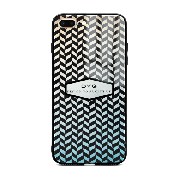 Hollow Geometric Pattern with Initial - iPhone Glass Phone Case - Cornish Custom Creations