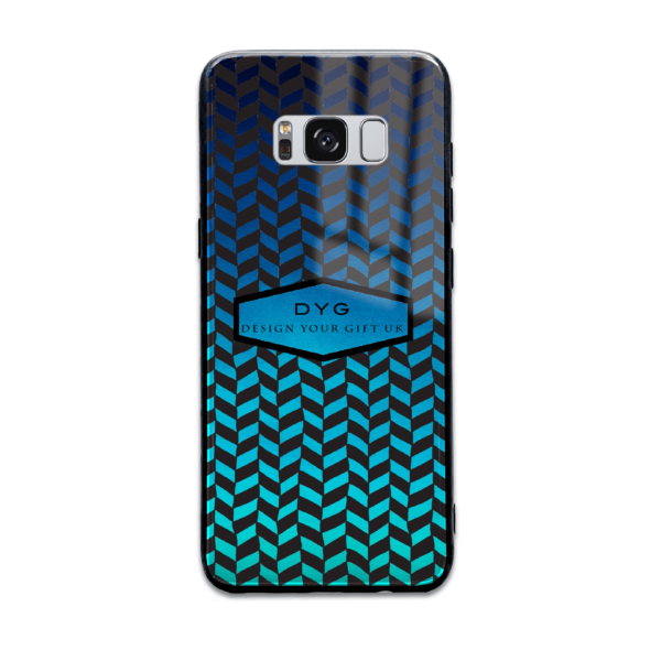 Hollow Pattern with Initials & Text - Galaxy Glass Phone Case - Cornish Custom Creations