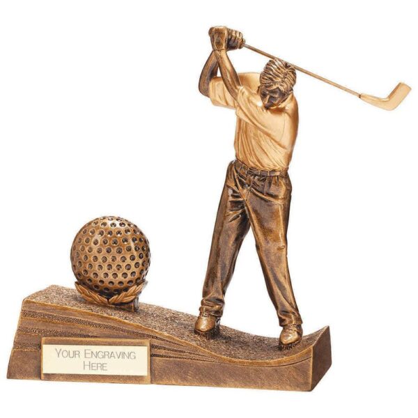 Horizon Golf Male Resin Figure Gold - Cornish Custom Creations