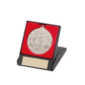 Impulse Football Medal & Box Silver - Cornish Custom Creations