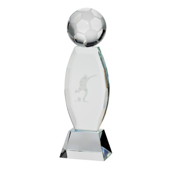 Infinity Football Crystal Award - Cornish Custom Creations