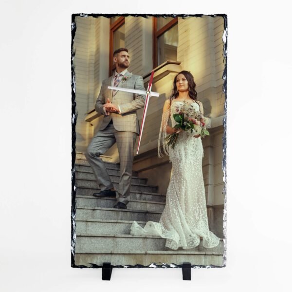 Large Clock Photo Slate 25x40cm - Cornish Custom Creations