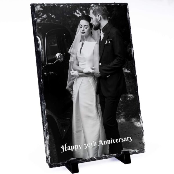 Large Personalised Photo Slate - 20x30 cm - Cornish Custom Creations