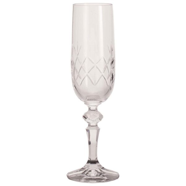 Lindisfarne Orco Crystal Champagne Glass - Cornish Custom Creations