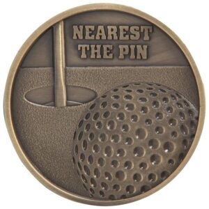 Links Series Nearest The Pin Golf Medal Gold - Cornish Custom Creations