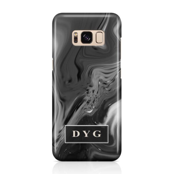 Liquid Marble With Initials - Galaxy 3D Personalised Phone Case - Cornish Custom Creations