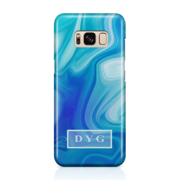 Liquid Marble With Initials - Galaxy 3D Personalised Phone Case - Cornish Custom Creations