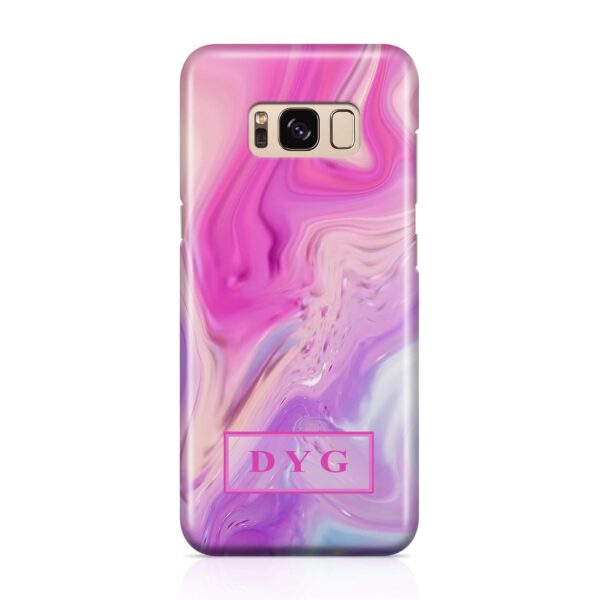 Liquid Marble With Initials - Galaxy 3D Personalised Phone Case - Cornish Custom Creations