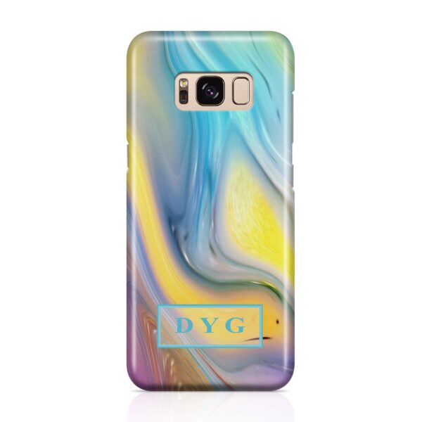 Liquid Marble With Initials - Galaxy 3D Personalised Phone Case - Cornish Custom Creations