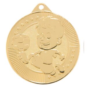 Little Champion Football Medal Gold - Cornish Custom Creations