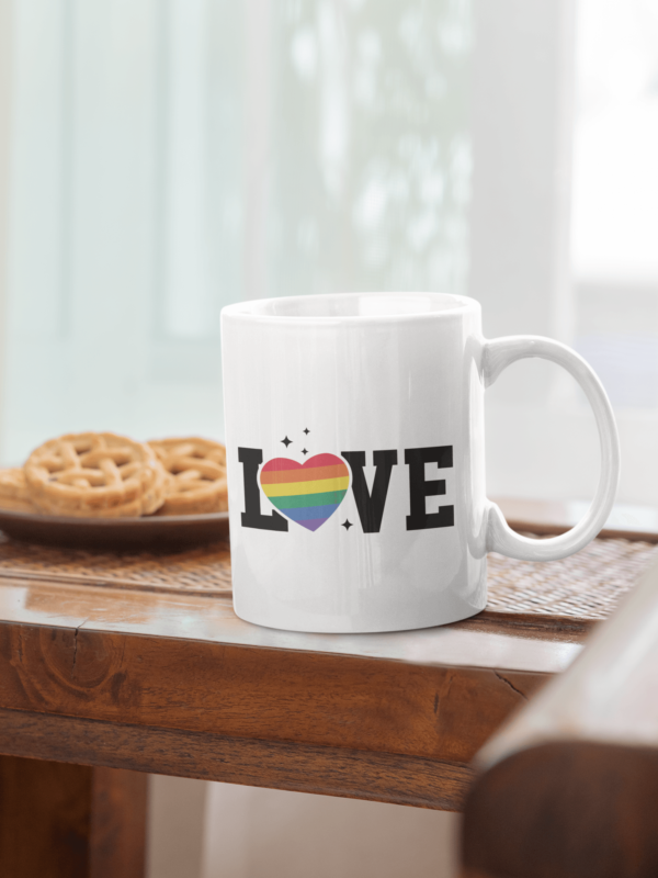 Love' Rainbow Heart LGBT.. Mug - Cornish Custom Creations