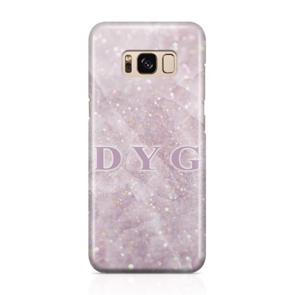 Luxury Glitter Marble With Initials - Galaxy 3D Custom Phone Case - Cornish Custom Creations