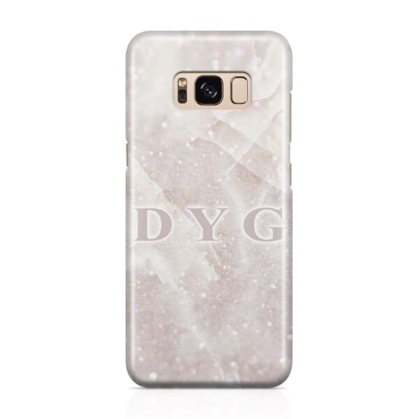 Luxury Glitter Marble With Initials - Galaxy 3D Custom Phone Case - Cornish Custom Creations