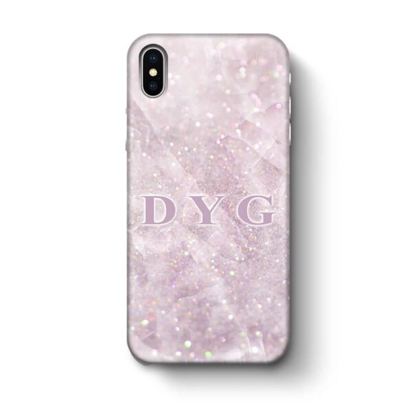 Luxury Glitter Marble With Initials - iPhone 3D Custom Phone Case - Cornish Custom Creations