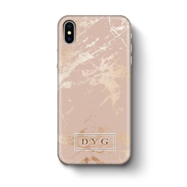 Luxury Gloss Marble With Initials - iPhone 3D Custom Phone Case - Cornish Custom Creations