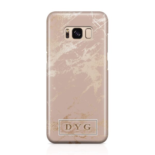 Luxury Gloss Marble With Initials - Samsung Galaxy 3D Phone Case - Cornish Custom Creations