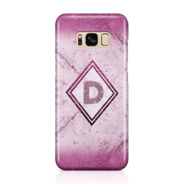 luxury Marble & Glitter With Initial - Galaxy 3D Custom Phone Case - Cornish Custom Creations