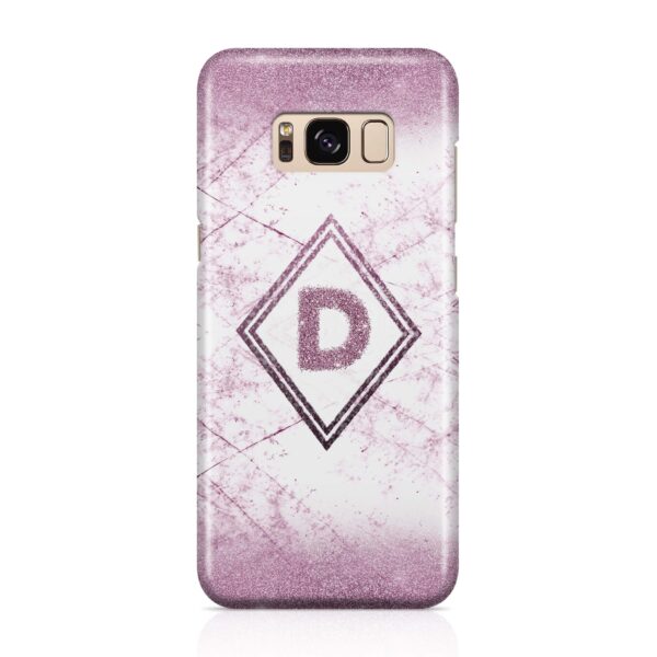 luxury Marble & Glitter With Initial - Galaxy 3D Custom Phone Case - Cornish Custom Creations