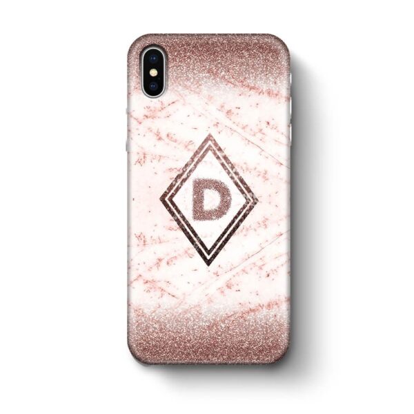 luxury Marble & Glitter With Initial - iPhone 3D Custom Phone Case - Cornish Custom Creations