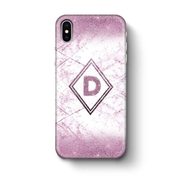 luxury Marble & Glitter With Initial - iPhone 3D Custom Phone Case - Cornish Custom Creations