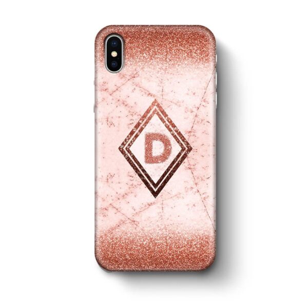 luxury Marble & Glitter With Initial - iPhone 3D Custom Phone Case - Cornish Custom Creations