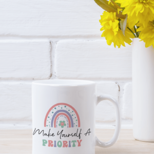 Make Yourself a Priority' Mental Health Awareness Mug - Cornish Custom Creations