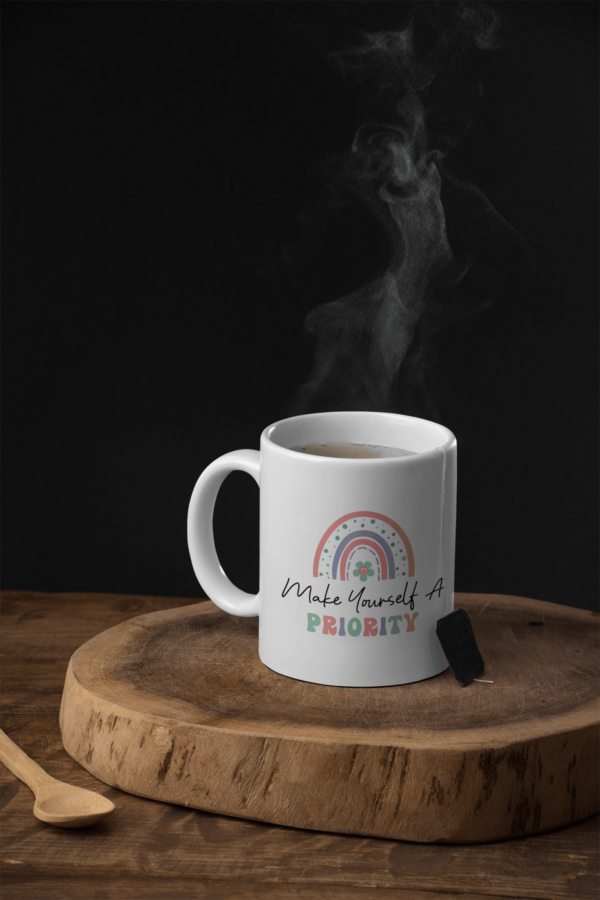 Make Yourself a Priority' Mental Health Awareness Mug - Cornish Custom Creations