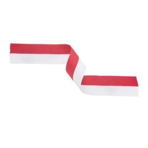 Medal Ribbon Red & White - Cornish Custom Creations