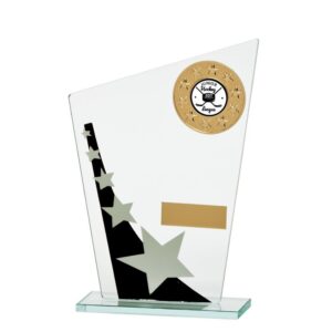 Mega Star Multisport Jade Glass Award Black & Silver - Cornish Custom Creations