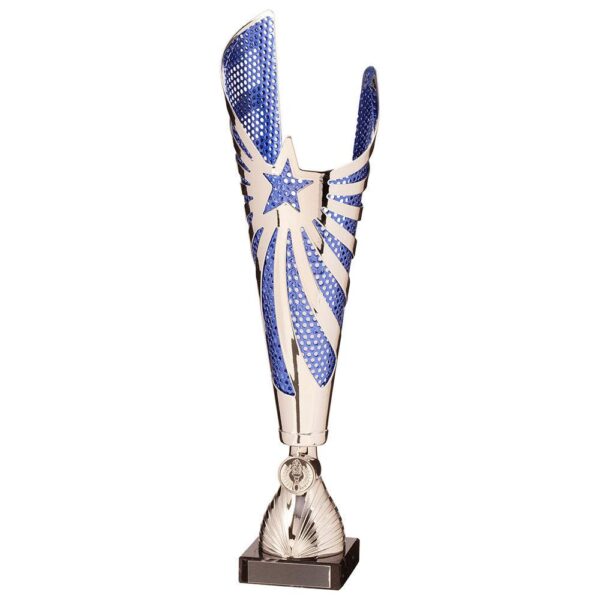 MegaStar Laser Cup Silver/Blue - Cornish Custom Creations