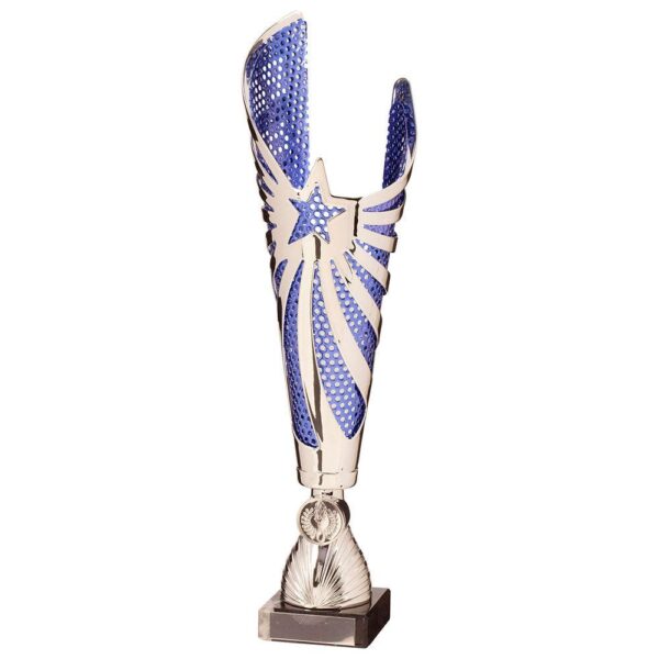 MegaStar Laser Cup Silver/Blue - Cornish Custom Creations