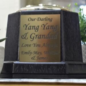 Memorial Grave vase with engraved Plaque - Engrave Express